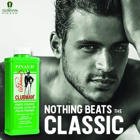 Clubman Pinaud close-up of fine powder texture demonstrating smooth, absorbent finish