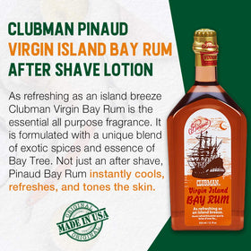 Clubman splash pouring into palm illustrating cooling, post-shave refresh