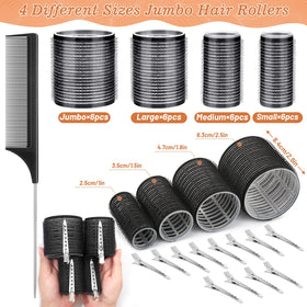Cludoo four roller sizes laid out to compare diameters for styling options