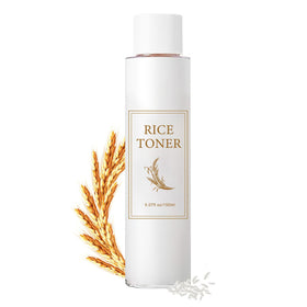 CLY AMS rice toner front bottle showing clean minimalist packaging and hydration benefit