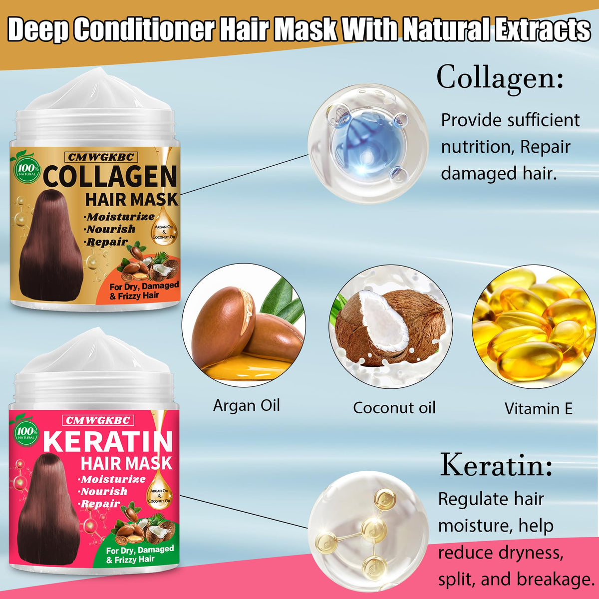 CMWGKBC collagen mask creamy texture close-up showing nourishing moisture