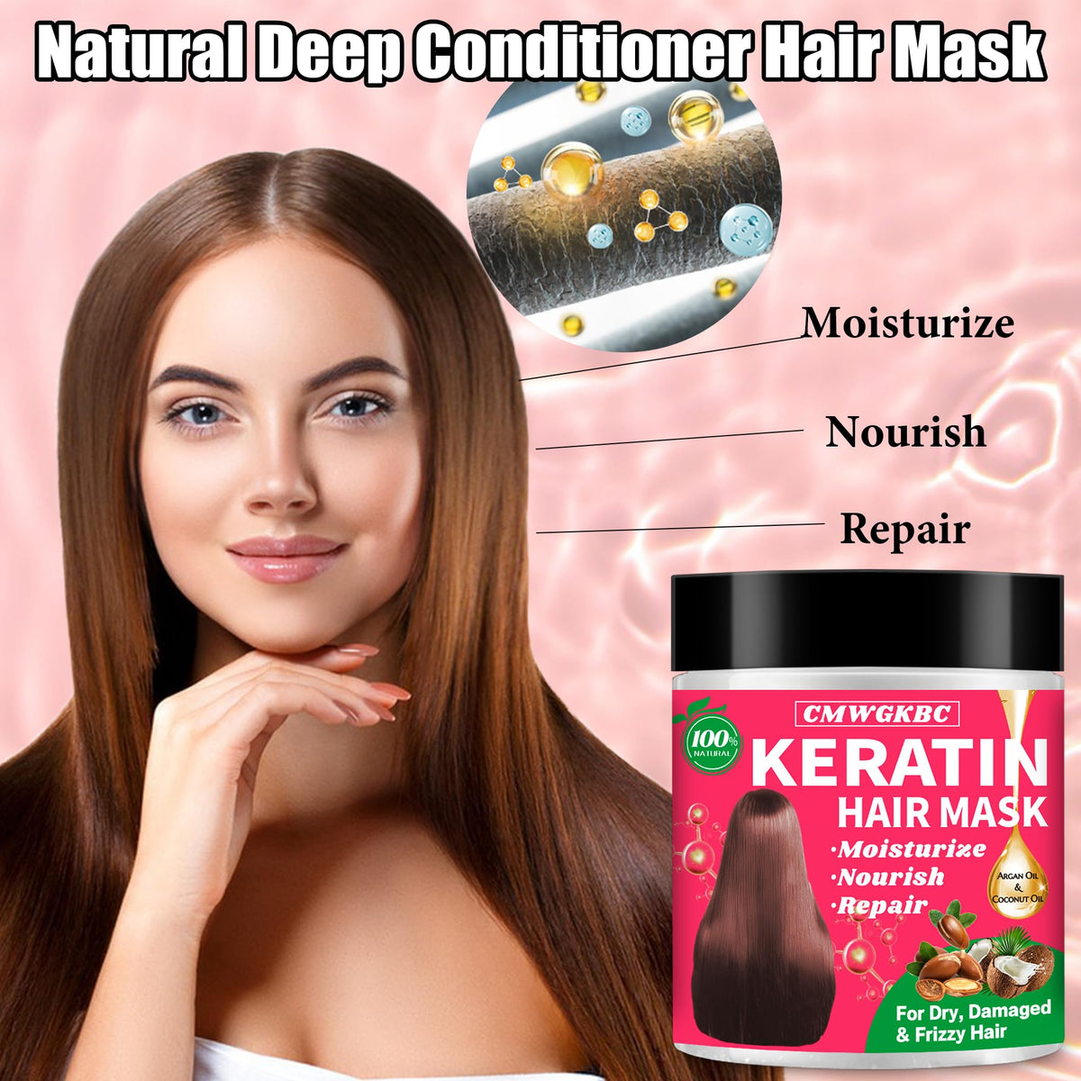 CMWGKBC lifestyle bathroom shelf with masks suggesting effortless at-home treatment