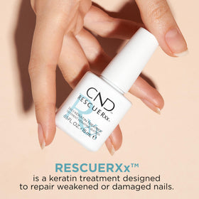 CND RescueRxx dropper and bottle detail highlighting precise application and control