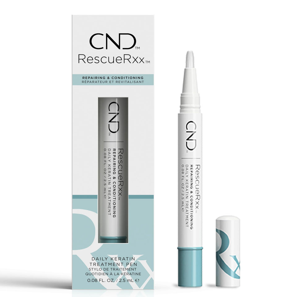 CND RescueRXx front view of pen showing branding and compact design for portability