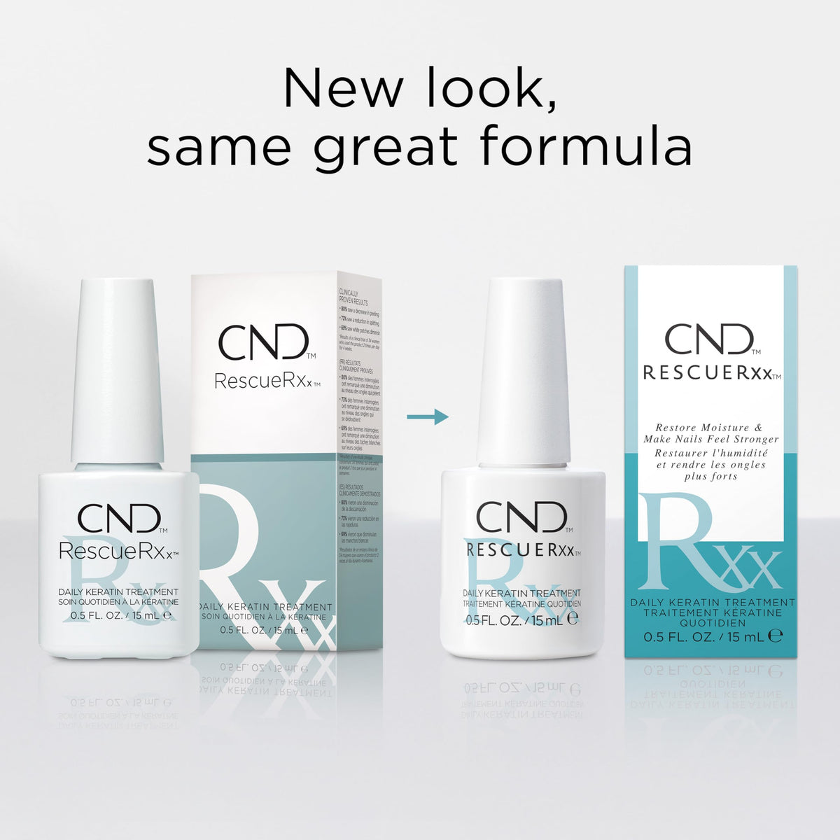 CND RescueRxx lifestyle bathroom counter demonstrating daily routine placement and accessibility