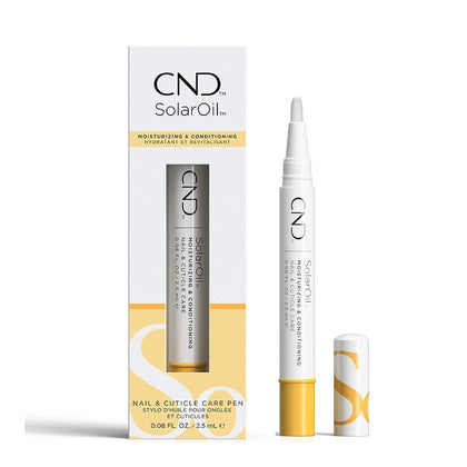 CND SolarOil front bottle showing label and compact size benefits