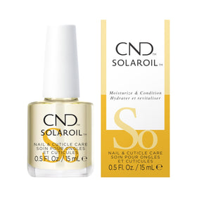 CND SolarOil front bottle showing label and size for easy identification
