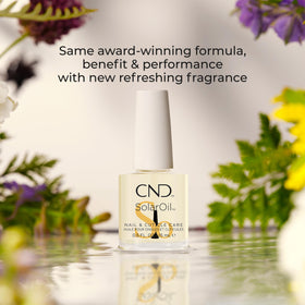 CND SolarOil single oil drop close-up showing lightweight texture