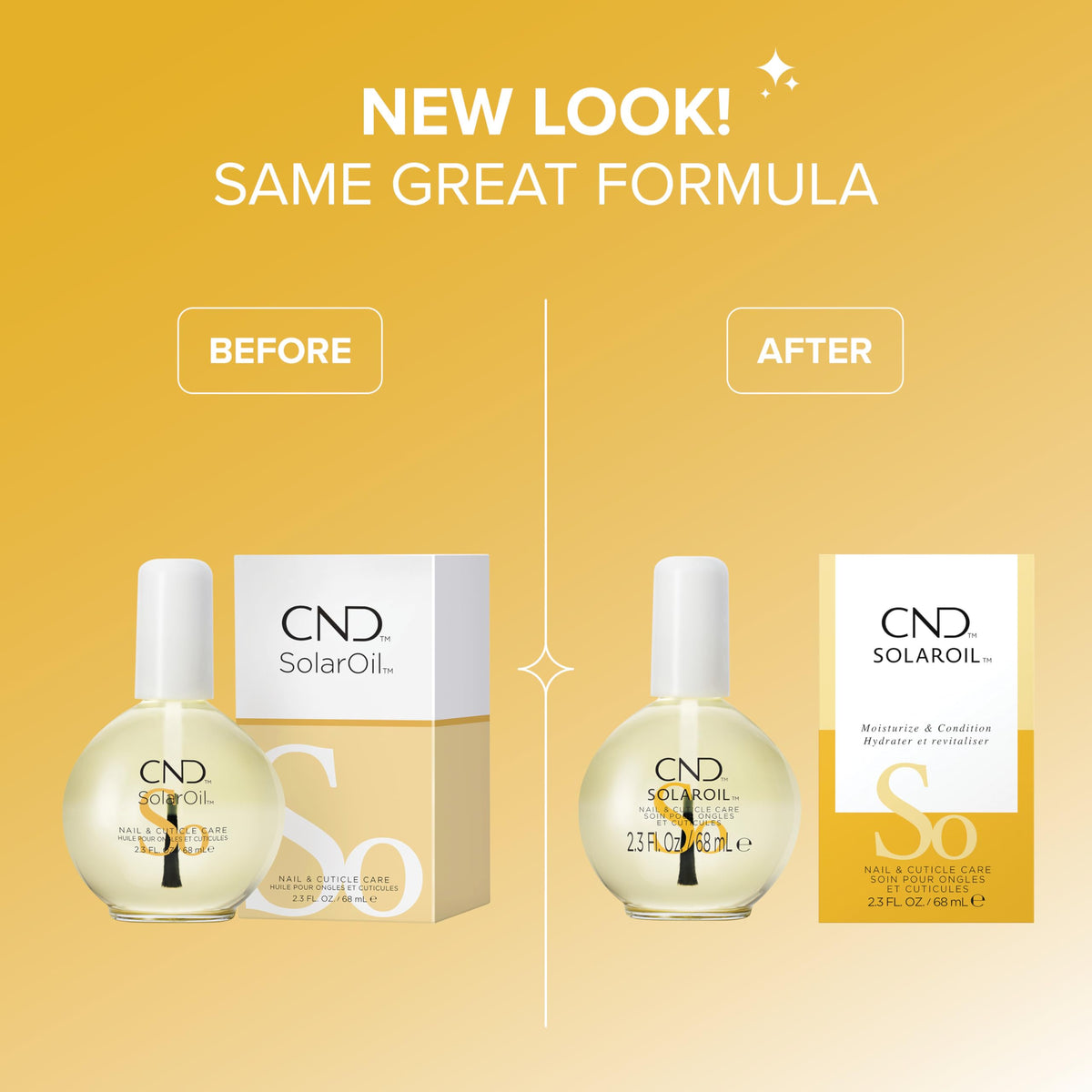 CND SolarOil texture on palm demonstrating quick absorption benefit