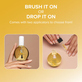CND SolarOil lifestyle scene with bottle and jar for routine use