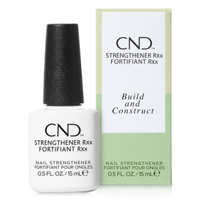 CND Strengthener RXx front bottle showing label and compact size for protection