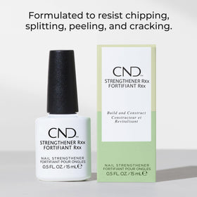 CND Strengthener RXx formula texture close-up highlighting smooth, fast-absorbing finish