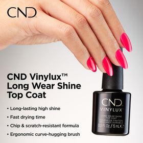 CND Vinylux brush bristle detail showing smooth spread benefit