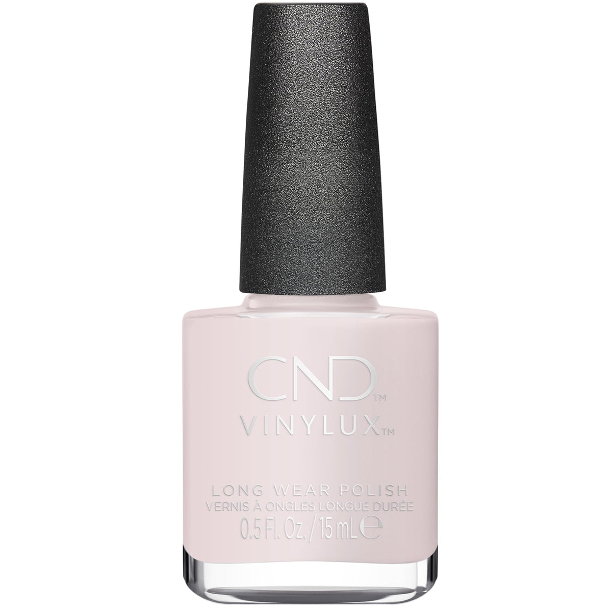CND Vinylux front packaging showing negligee pink and glossy finish benefit