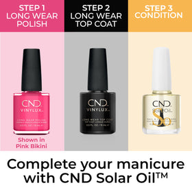 CND Vinylux manicure lifestyle hands displaying soft pink elegance for daily wear