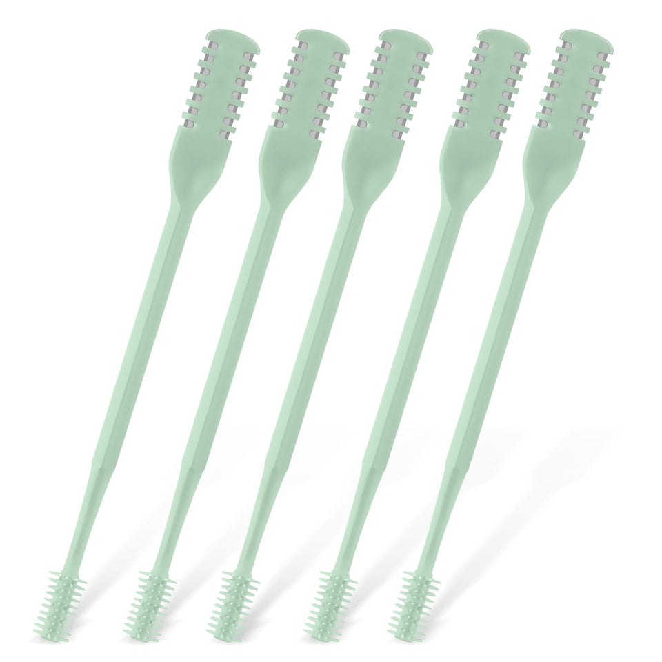 CNDNO front view of mint green nasal hair trimmer showing compact design and buyer benefit of portability