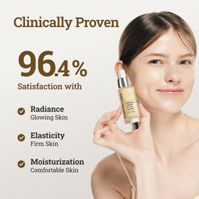 application of CNP Honey Glow Serum on skin demonstrating smoothing and glow benefit
