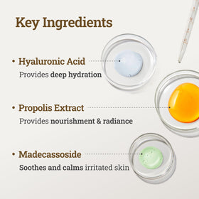 CNP Honey Glow Serum held in hand to show 35ml bottle size and travel-friendly benefit