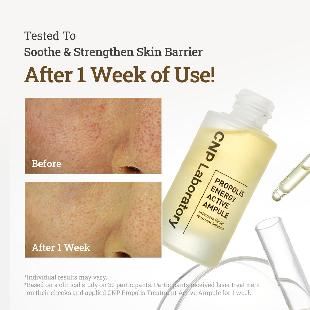 close-up of CNP serum texture showing lightweight consistency for fast absorption