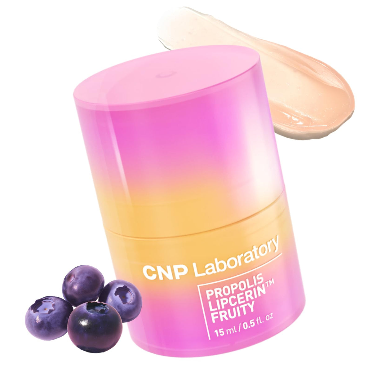 CNP Honey Lip Butter front tube showing label and berry shade, hydrates lips