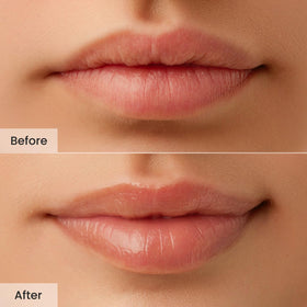CNP texture close-up of the honey-tinted balm, highlights rich moisturizing feel