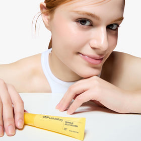 CNP texture swipe of glossy formula highlighting hydrating shine