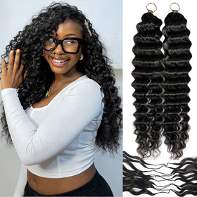 CNZZJX front packaging shows 20-inch crochet bundles and benefits