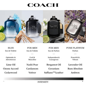Coach bottle held in hand for scale and travel-friendly convenience benefit