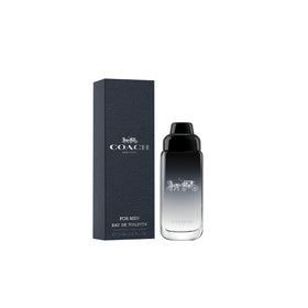 Coach travel spray label and cap detail showing brand and size — durable design