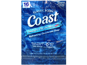 Coast front packaging 16 bars showing bulk value and clean presentation