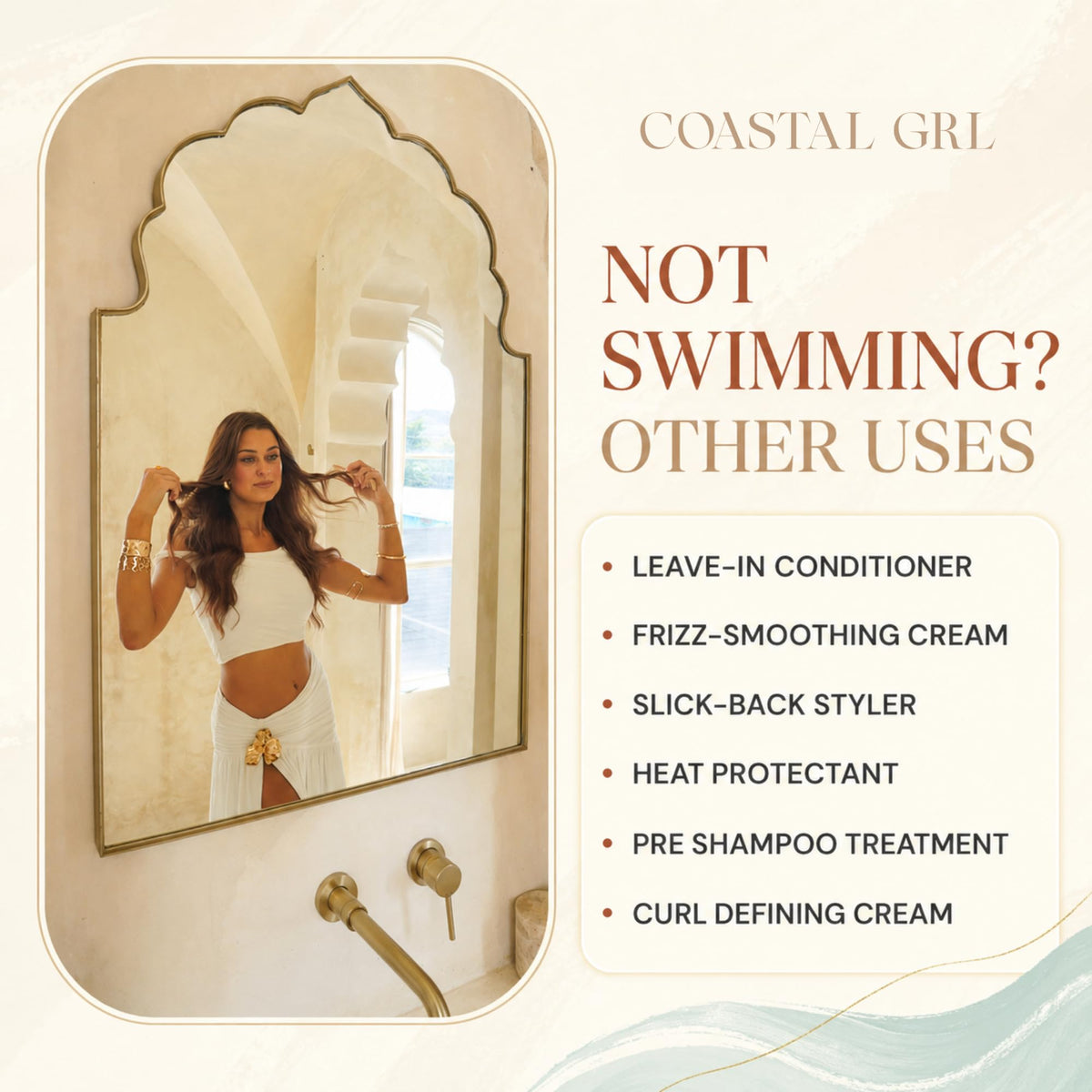 coastal grl label highlighting coconut pineapple scent benefit fresh tropical aroma