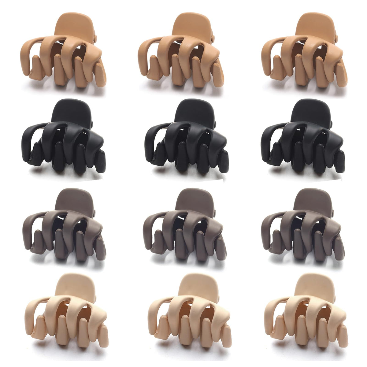 Cobahom front packaging showing 12 mini clips and color variety for convenient styling