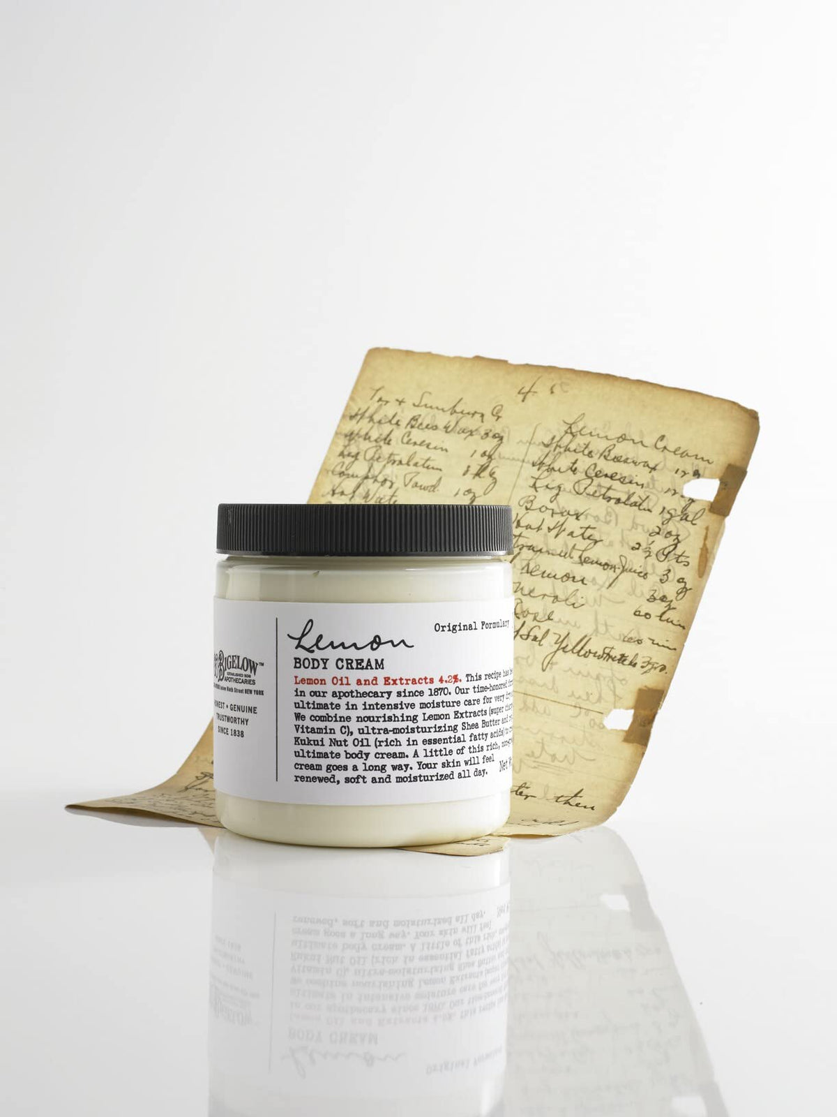 C. O. Bigelow jar on bathroom shelf suggesting everyday citrus-scented routine