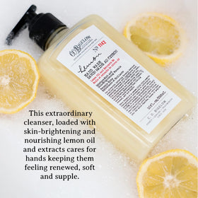 C. O. Bigelow soap texture pouring from pump showcasing smooth moisturizing formula