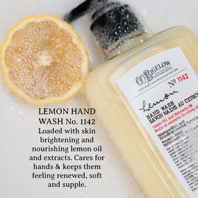 C. O. Bigelow pump dispensing soap into hands for easy everyday use