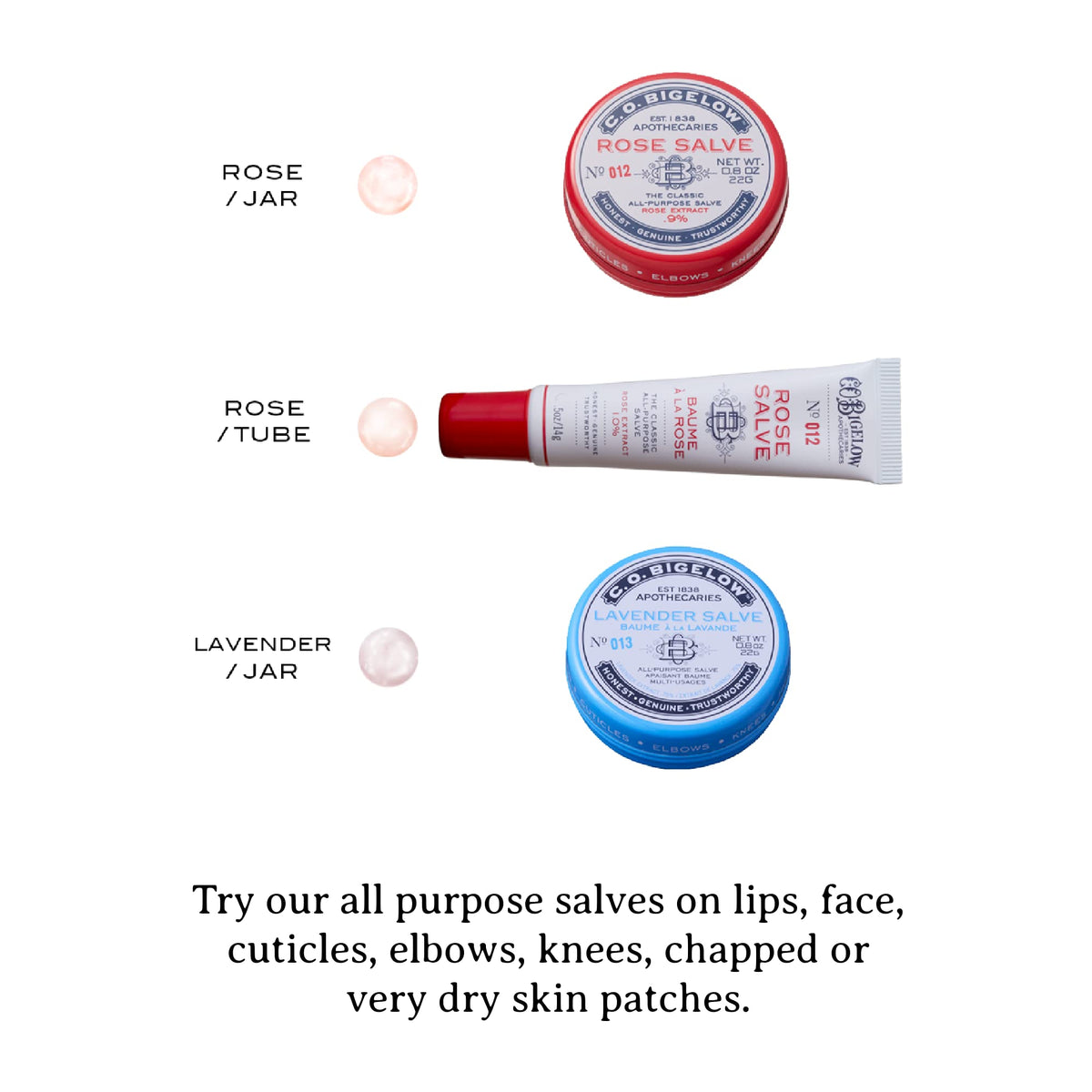 C. O. Bigelow product label showing ingredients, transparency for ingredient-savvy shoppers