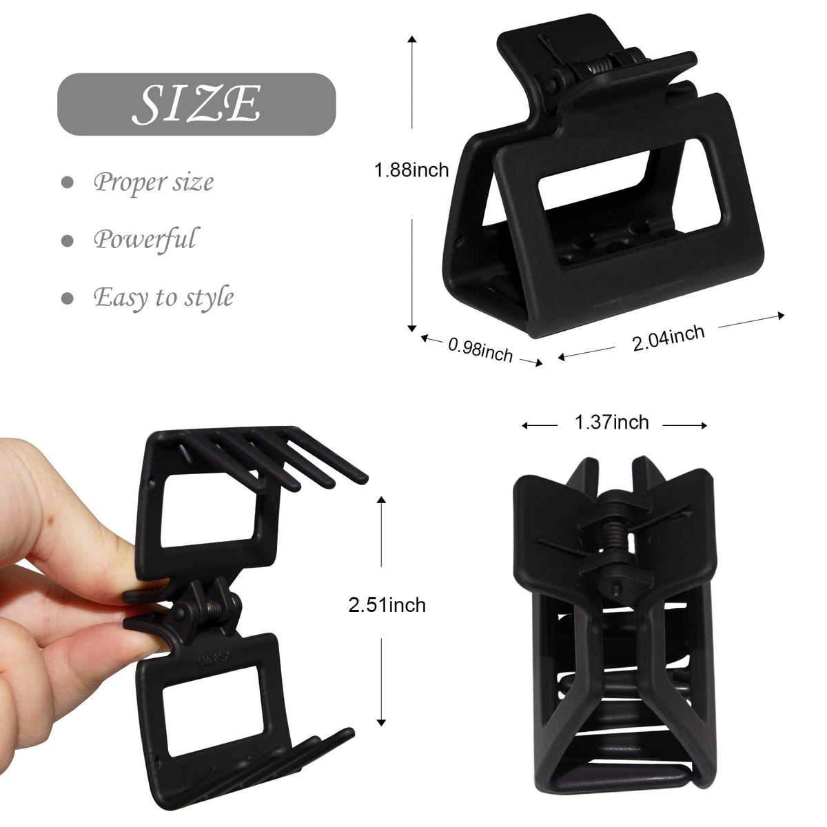 cobinaan clip holding a half-up hairstyle on model demonstrating quick everyday styling benefit