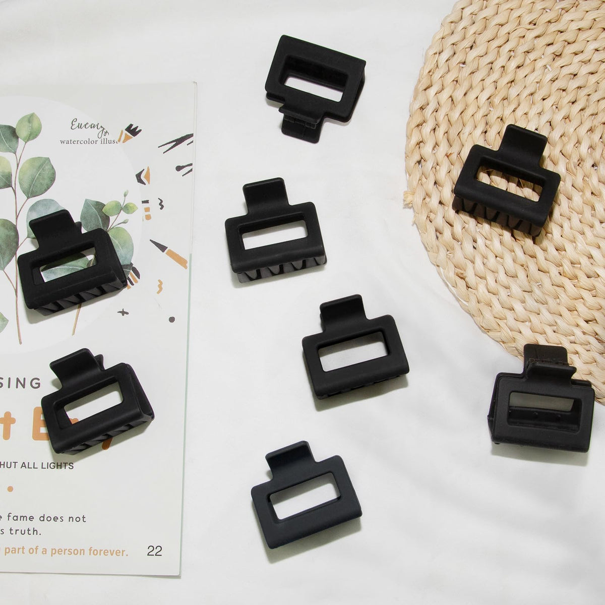 cobinaan lifestyle flatlay with clips and accessories showing versatile styling and gifting appeal