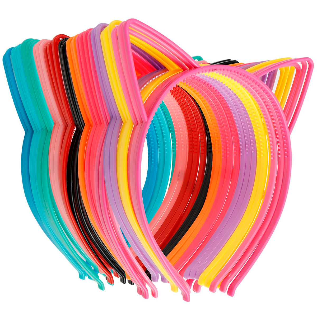 COCIDE front packaging showing 36 colorful cat ears headbands for parties