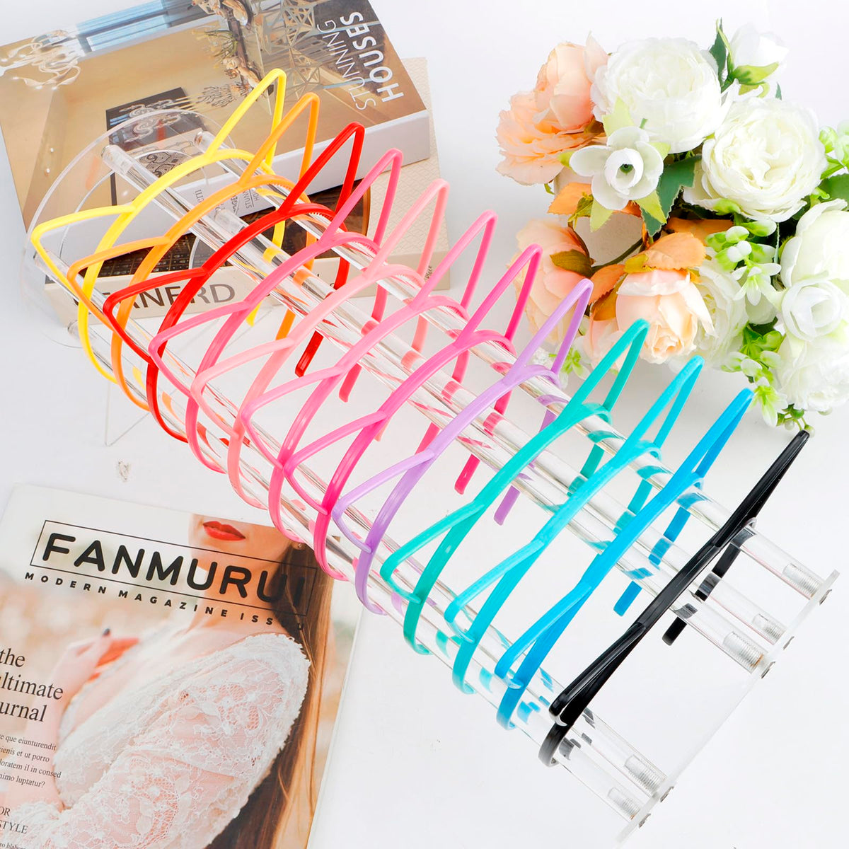 COCIDE headband beside a ruler showing 4.5 by 5.5 inch size for fit
