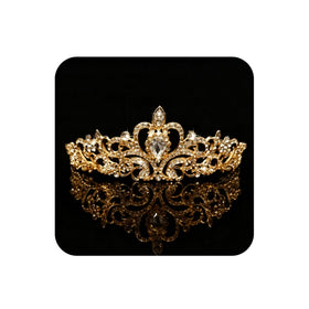COCIDE gold tiara front view showing crown shape and elegant sparkle
