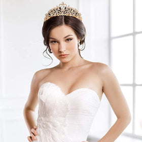 COCIDE tiara worn in bridal updo illustrating secure, comfortable fit