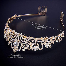 COCIDE tiara beside ruler showing size and wearable scale