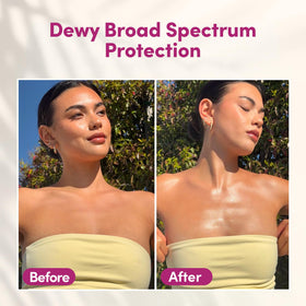 Coco & Eve sunscreen applied to arm demonstrating smooth spread