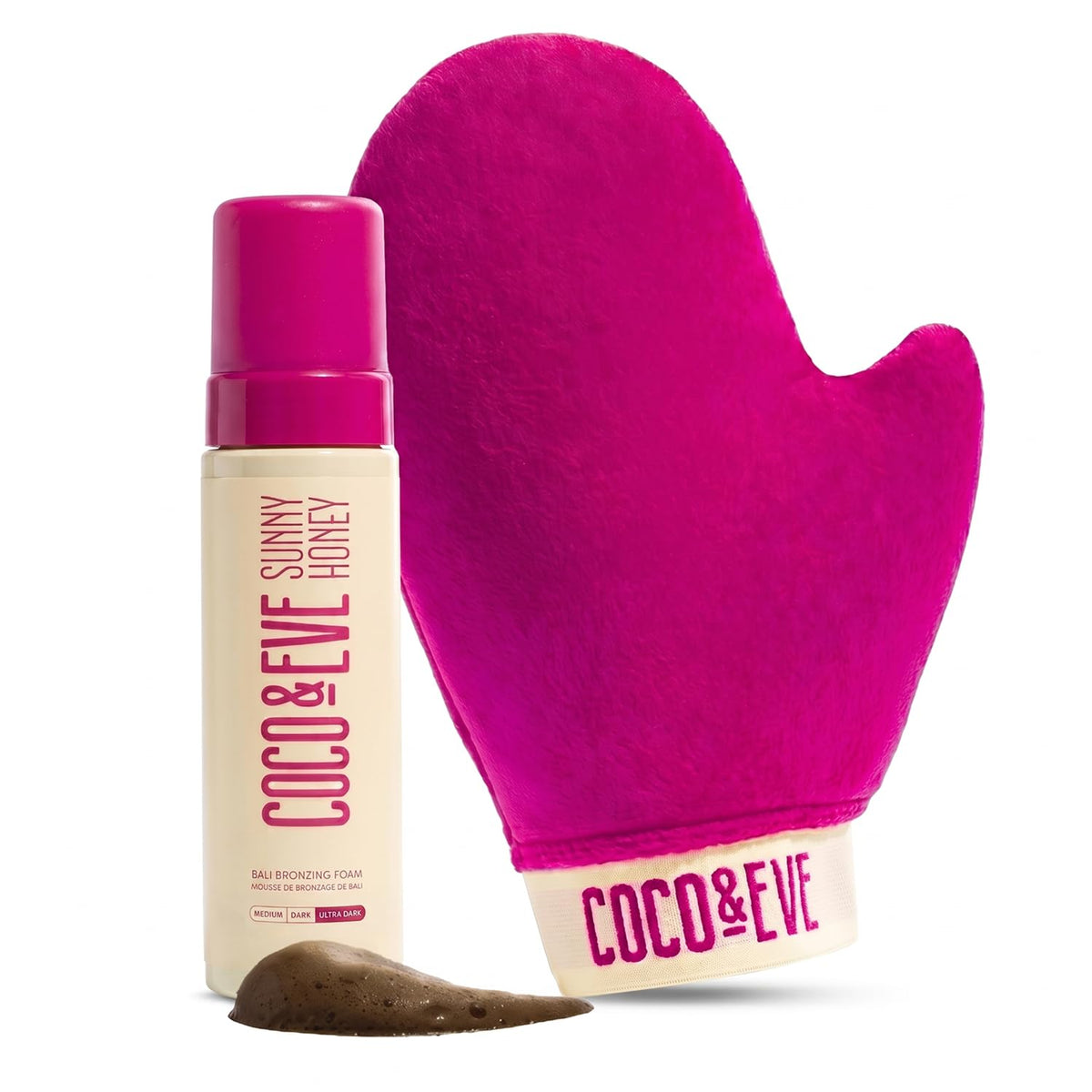 Coco & Eve front packaging showing product and mitt for easy identification