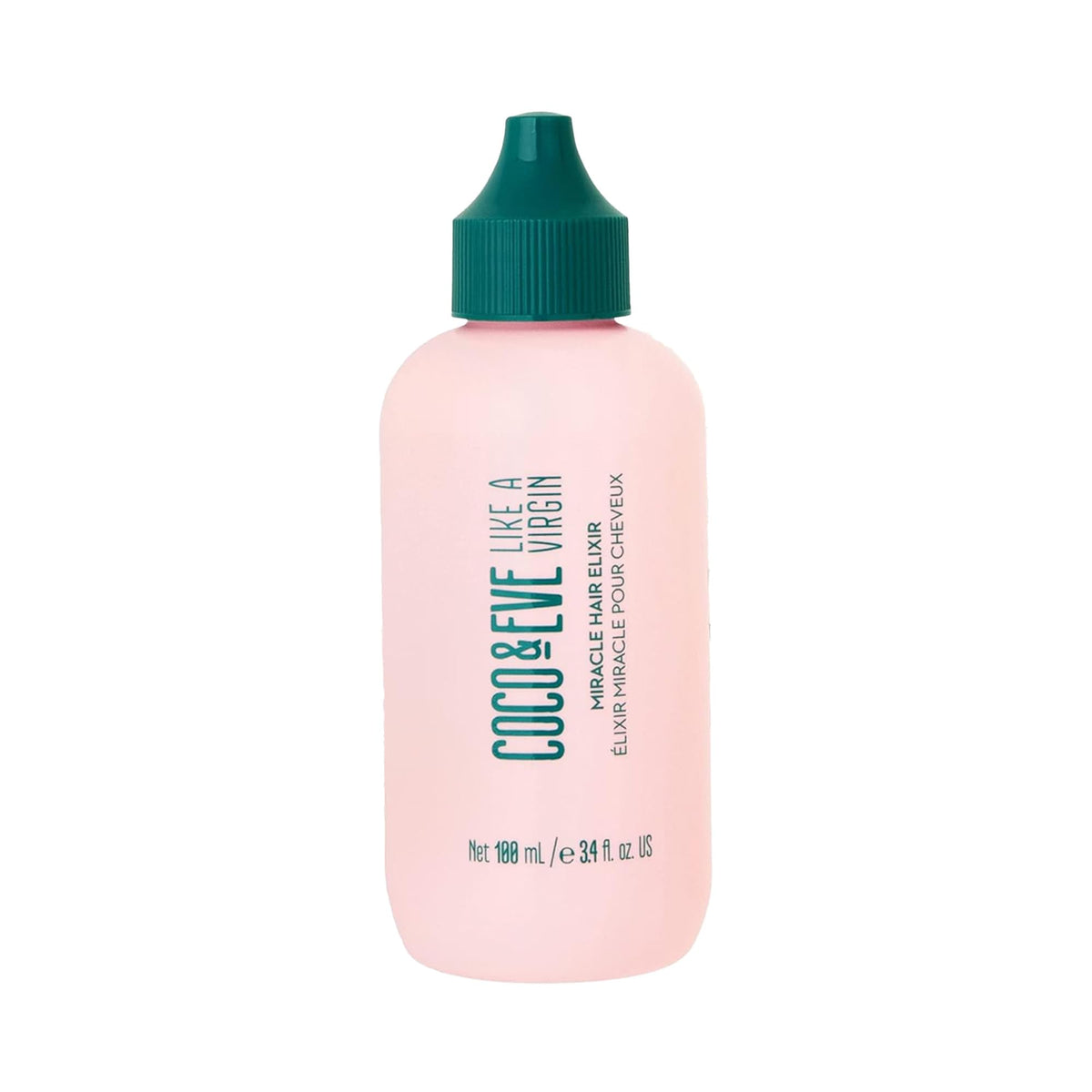 Coco & Eve bottle front view showing product and sleek packaging benefit: shelf appeal