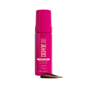 Coco & Eve front bottle view showing product packaging and fast tanning benefits