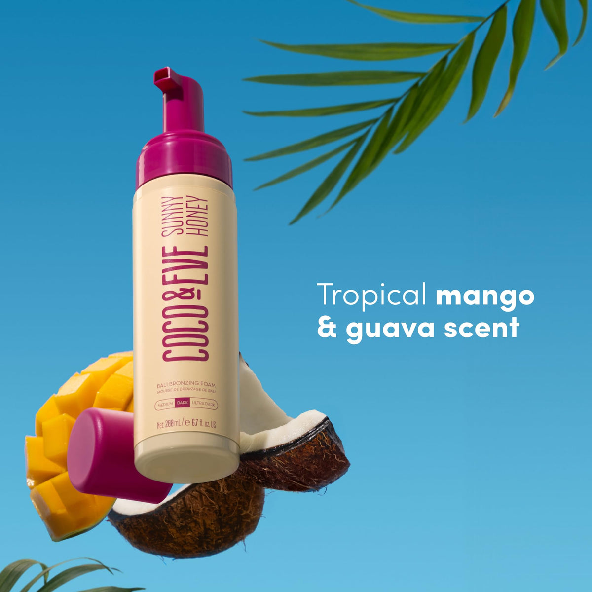 Coco & Eve packaging label close-up showing colour guide technology and vegan claim