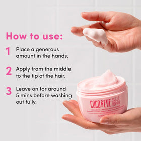 Coco & Eve ingredients label close-up emphasizing active complexes
