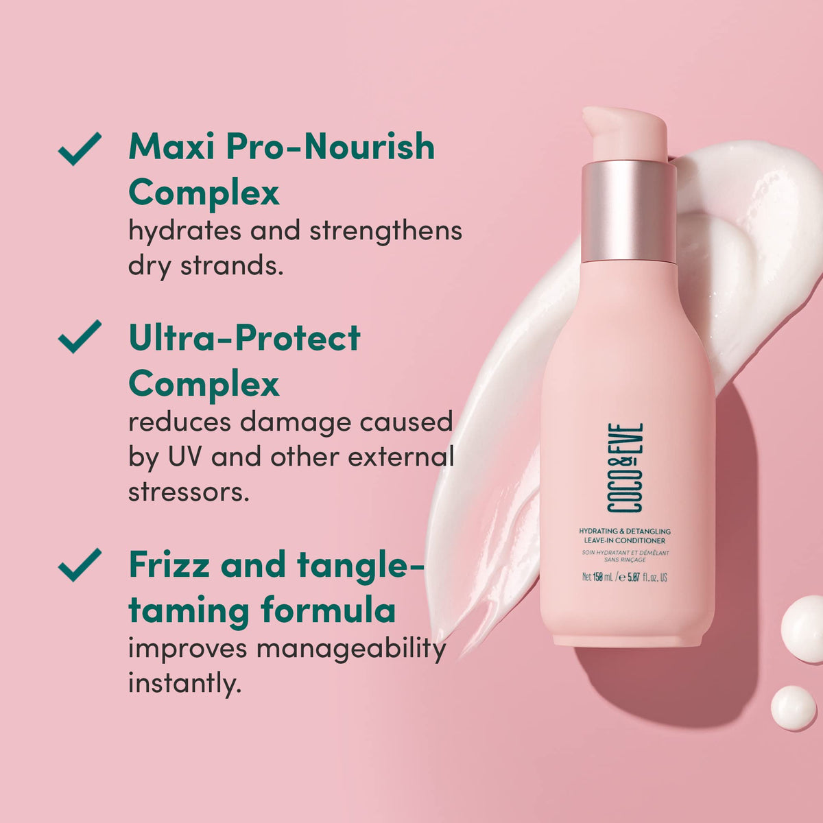 Coco & Eve fine mist texture demonstrating lightweight hydration and slip
